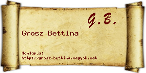 Grosz Bettina névjegykártya